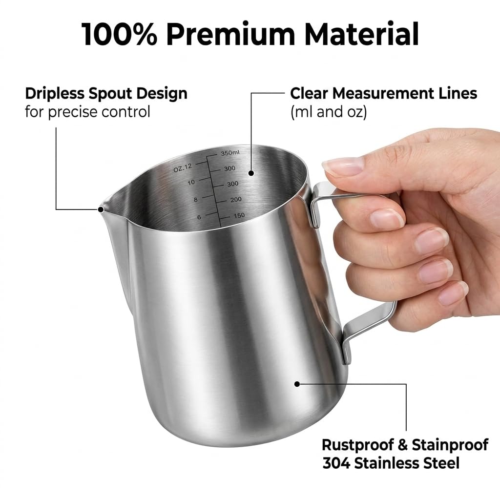 Amazon.co.jp: ラトルウェア RWラテアートミルクピッチャー12oz (360cc